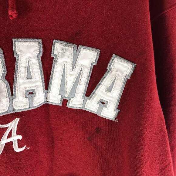 Alabama Crimson Tide Mens Pullover Drawstring Hoodie By J. America Red Size L - Picture 2 of 5